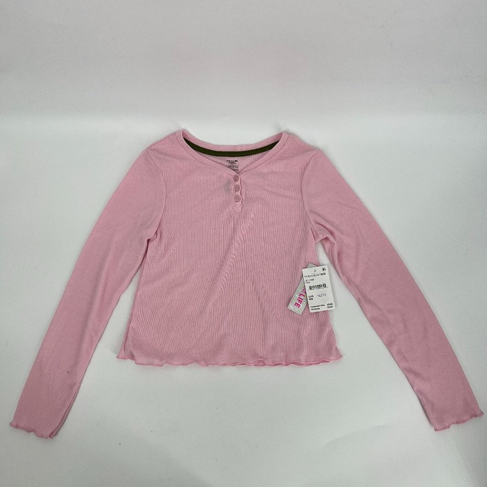 Dream Life Kid's Sleepwear Ropa Para Dormir Henley T-Shirt Pink Size 7/8 NWT